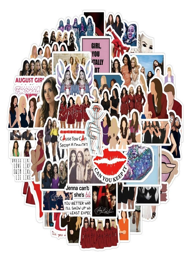 BLCAFEE 62PCS Pretty Little Liars Stickers,Graffiti Waterproof Vinyl for Birthday Party Supplies Decoration Favors for Water Bottles Laptop Suitcase Scrapbooking Choice - Image 1
